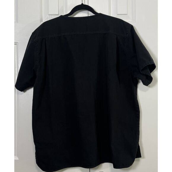 Carhartt Scrub Top Mens LARGE Black V-Neck Utility Medical Front Chest Pocket - Picture 6 of 8